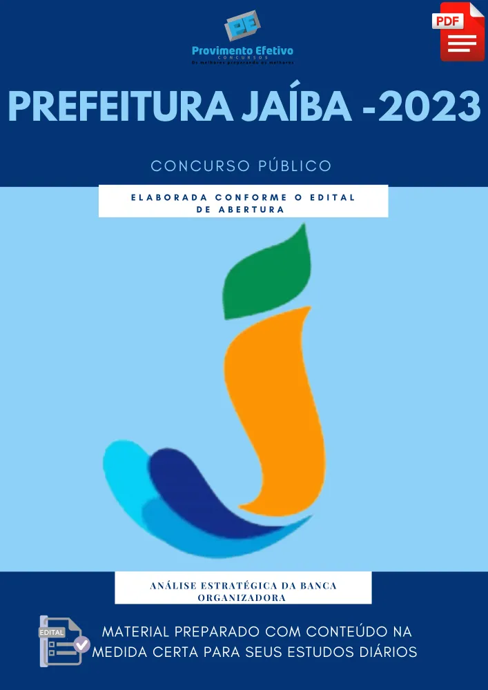 Apostila Prefeitura Jaíba 2023  Imagem