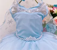 Vestido Festa Elsa Frozen com Capa Lig Lig - Foto 7