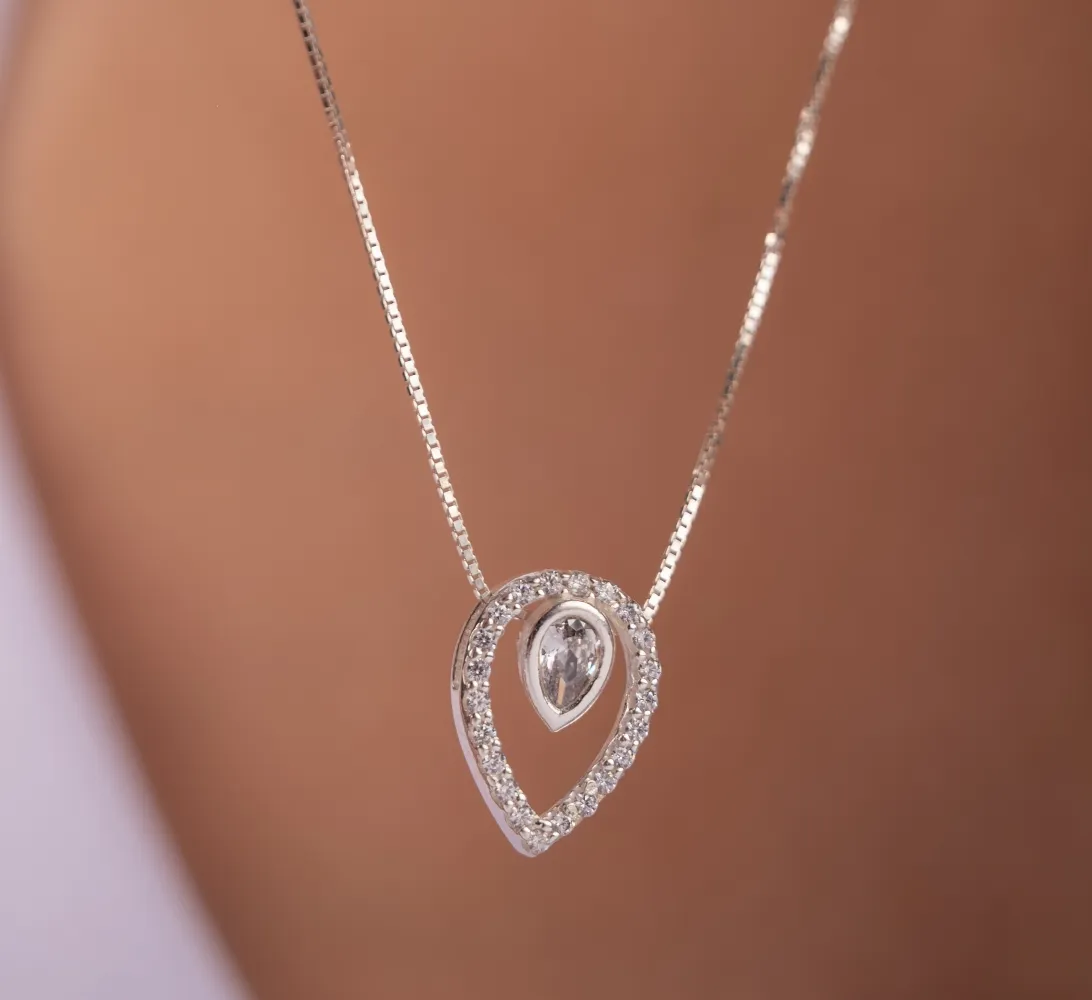 Pingente de prata 950 Gota Dupla - 251761