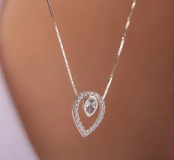 Pingente de prata 950 Gota Dupla - 251761