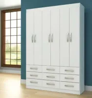 Guarda-Roupa Bergamo 6 Portas 9 Gavetas 1,50 - Foto 3