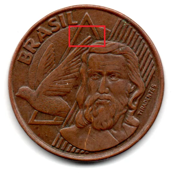 2005 - 5 Centavos - ERRO: Cunho Marcado Data - Moeda Brasil