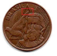 2005 - 5 Centavos - ERRO: Cunho Marcado Data - Moeda Brasil