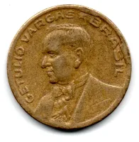 1944 - 50 Centavos - SEM Sigla OM no Anverso - ERRO: Cunho Quebrado - Moeda Brasil - Foto 3