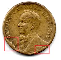 1947 - 20 Centavos - ERRO: Cunho Quebrado - Moeda Brasil