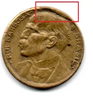 1950 - 20 Centavos - ERRO: Cunho Quebrado - Moeda Brasil