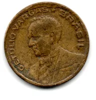 1945 - 20 Centavos - SEM Sigla OM no Anverso - ERRO: Cunho Quebrado - Moeda Brasil - Foto 3
