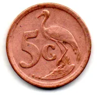 África do Sul - 1990 - 5 Cents - Foto 2