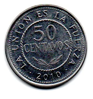 Bolívia - 2010 - 50 Centavos