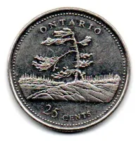 Canadá - 1992 - 25 Cents - Comemorativa - Ontario