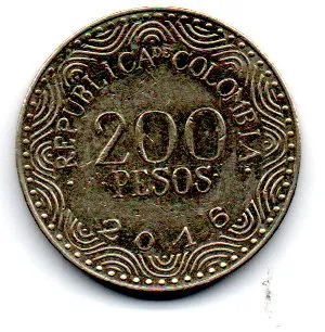 Colômbia - 2016 - 200 Pesos