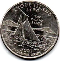 Estados Unidos - 2001 - Rhode Island - 25 Cents - C/ Danos