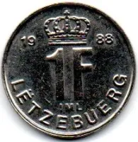 Luxemburgo - 1988 - 1 Franc