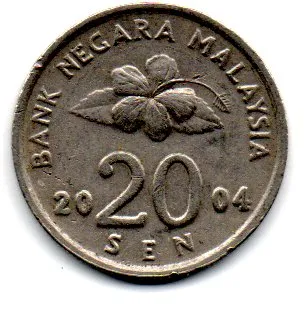 Malásia - 2004 - 20 Sen