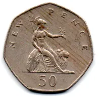 Reino Unido - 1977 - 50 New Pence - Foto 2