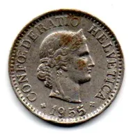 Suíça - 1955 - 10 Rappen