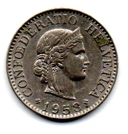 Suíça - 1958 - 10 Rappen