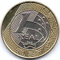 1998 - 1 Real - DH - Comemorativa do Cinquentenário da Declaração Universal dos Direitos Humanos - Moeda Brasil - Polida - Foto 2