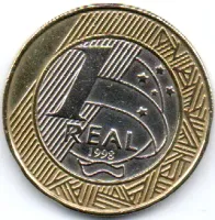 1998 - 1 Real - DH - Comemorativa do Cinquentenário da Declaração Universal dos Direitos Humanos - Moeda Brasil - Polida - Foto 2