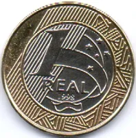 1998 - 1 Real - DH - Comemorativa do Cinquentenário da Declaração Universal dos Direitos Humanos - Moeda Brasil - Polida - Foto 2