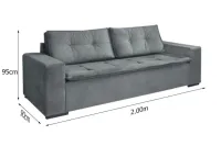 Sofá Conjunto 2 + 3 Galápagos 8000 em veludo  - Foto 13