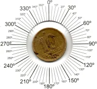 1950 - 10 Centavos - ERRO: Reverso Inclinado - Moeda Brasil