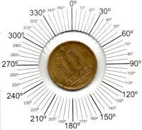 1945 - 10 Centavos - SEM Sigla OM no Anverso - ERRO: Reverso Inclinado - Moeda Brasil