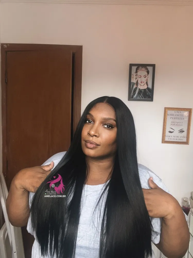 Liso Nanda 70 cm HD Lace front   premium  35x17 repartição livre big®