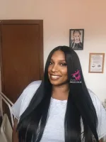 Liso Nanda 70 cm HD Lace front   premium  35x17 repartição livre big® - Foto 30