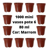 1000 Mini Vasos Pote 6 - Marrom - Foto 2