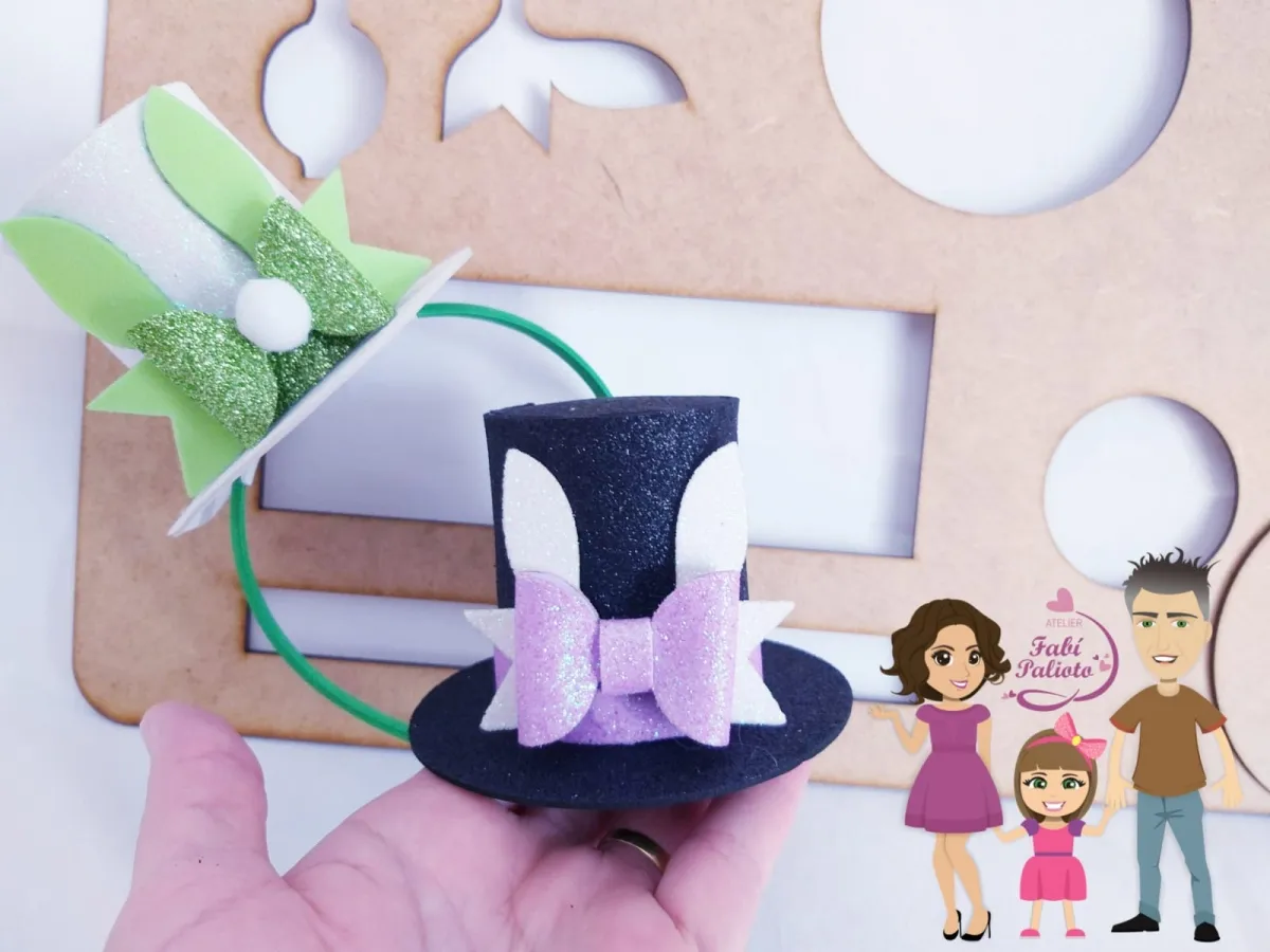  G1.245 Gabarito de Moldes  em MDF Cartolinha com Laço