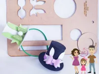  G1.245 Gabarito de Moldes  em MDF Cartolinha com Laço - Foto 2