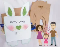 G1.246  Gabarito de Moldes  em MDF Caixa Coelho Pequeno - Foto 3