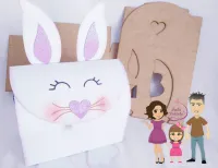 G1.247  Gabarito de Moldes  em MDF Caixa Coelho Grande