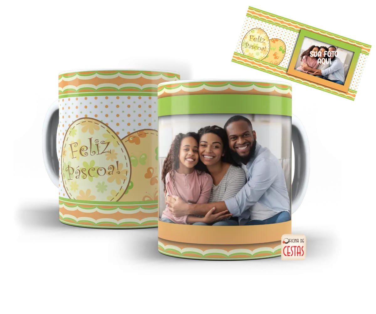 Caneca Personalizada Feliz Páscoa!