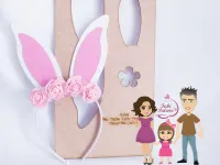 G1.249  Gabarito de Moldes  em MDF Orelha Coelho Arquinho