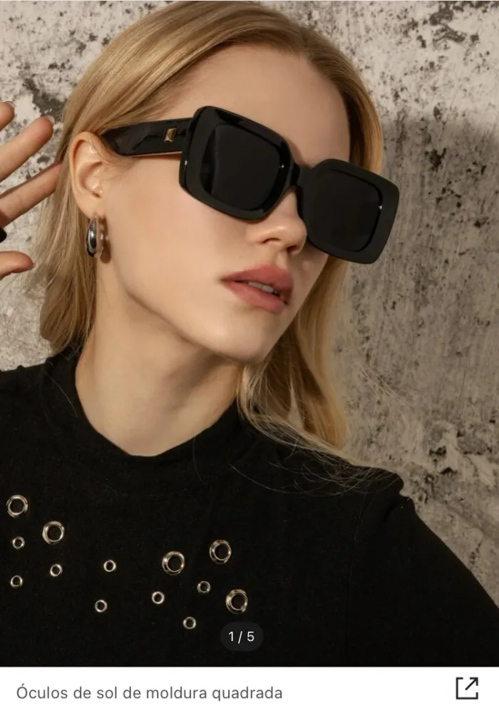 Oculos escuro moldura quadrada Imagem