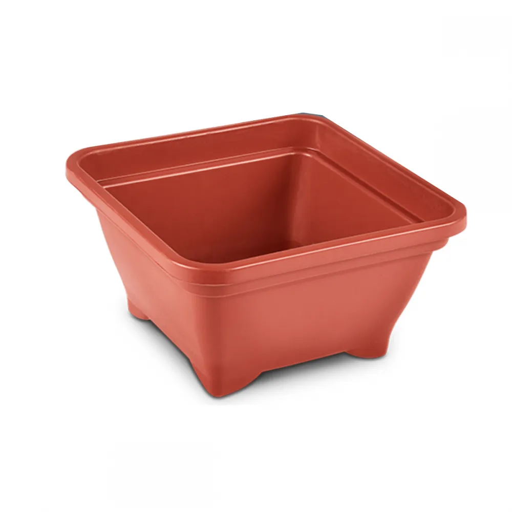 25  Vasos Quadrado 13 x 13 - Marrom  Imagem