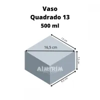 25 Vasos quadrado 13 x 13 - Preto - Foto 7