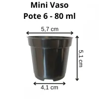 25 Mini Vasos Pote 6 - Preto - Foto 2