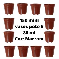 150 Mini Vasos Pote 6 - Marrom