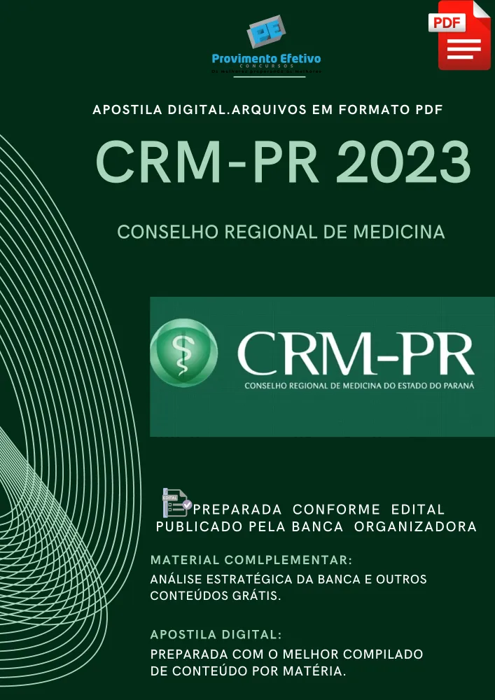Apostila CRM PR Analista Tecnologia da Informação 2023 Concurso Imagem
