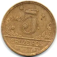 1942 - 5 Cruzeiros - Moeda Brasil