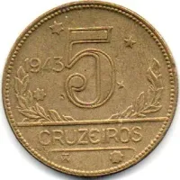 1943 - 5 Cruzeiros - Moeda Brasil