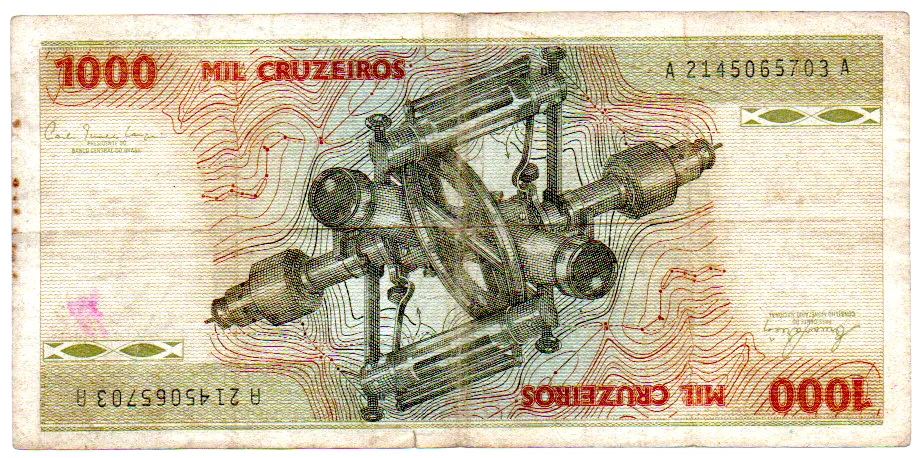 C155 - 1000 Cruzeiros - Cabeção - Barão do Rio Branco - Data: 1980 - UTG - Rasurada