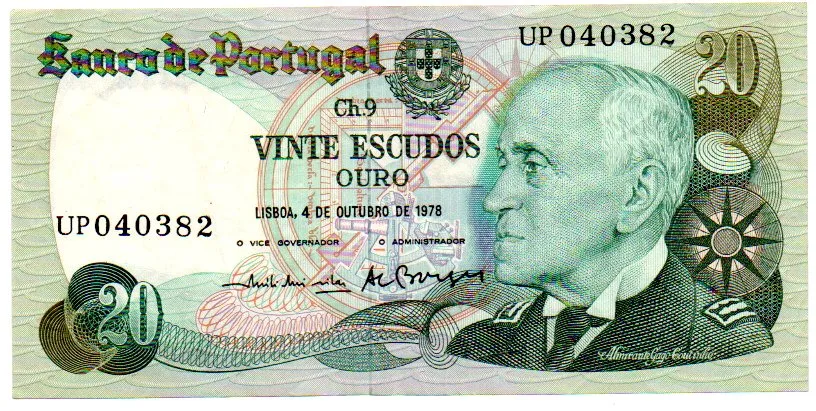 Portugal - 20 Escudos - Cédula Estrangeira - SOB