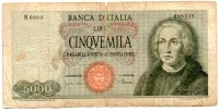 Itália - 5000 Lire - Cédula Estrangeira - R