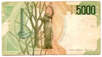 Itália - 5000 Lire - Cédula Estrangeira - BC - Foto 2