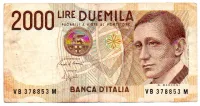 Itália - 2000 Lire - Cédula Estrangeira - BC