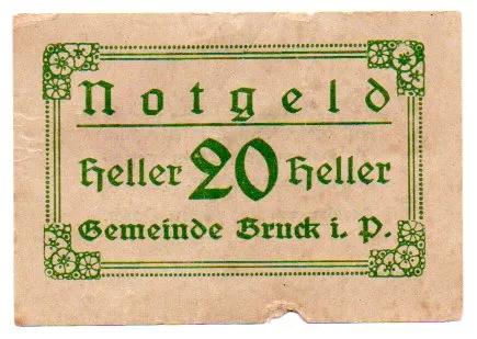 Áustria - Notgeld - 20 Heller - Cédula Estrangeira